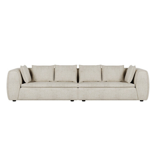 Hugo Byron 4-Seater Sofa with Arms - Nougat Speckle