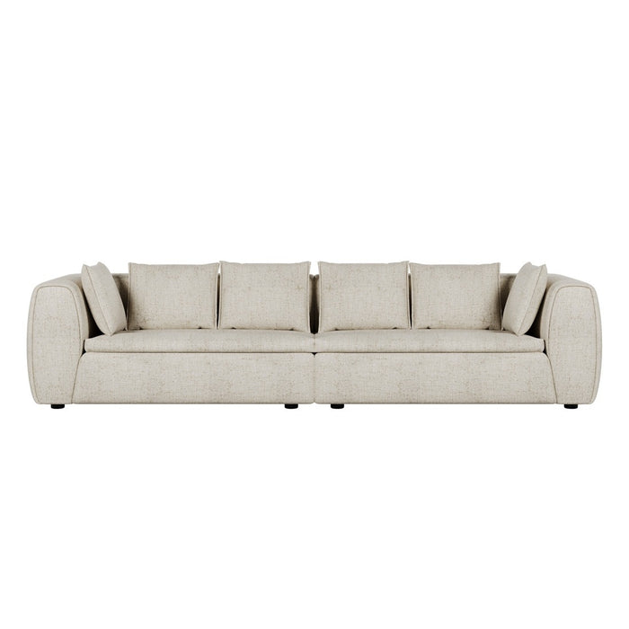Hugo Byron 4-Seater Sofa with Arms - Nougat Speckle