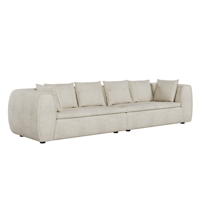 Hugo Byron 4-Seater Sofa with Arms - Nougat Speckle