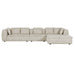 Hugo Byron 4-Seater Right Chaise Sofa with Arm - Nougat Speckle