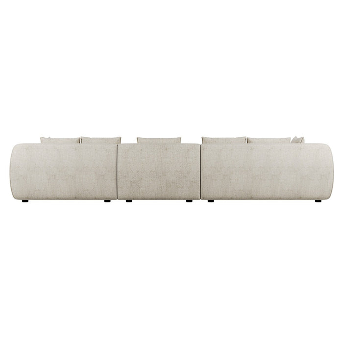 Hugo Byron 4-Seater Right Chaise Sofa with Arm - Nougat Speckle