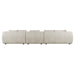 Hugo Byron 4-Seater Right Chaise Sofa with Arm - Nougat Speckle