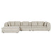 Hugo Byron 4-Seater Left Chaise Sofa with Arms - Nougat Speckle