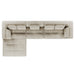 Hugo Byron 4-Seater Left Chaise Sofa with Arms - Nougat Speckle