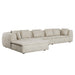 Hugo Byron 4-Seater Left Chaise Sofa with Arms - Nougat Speckle