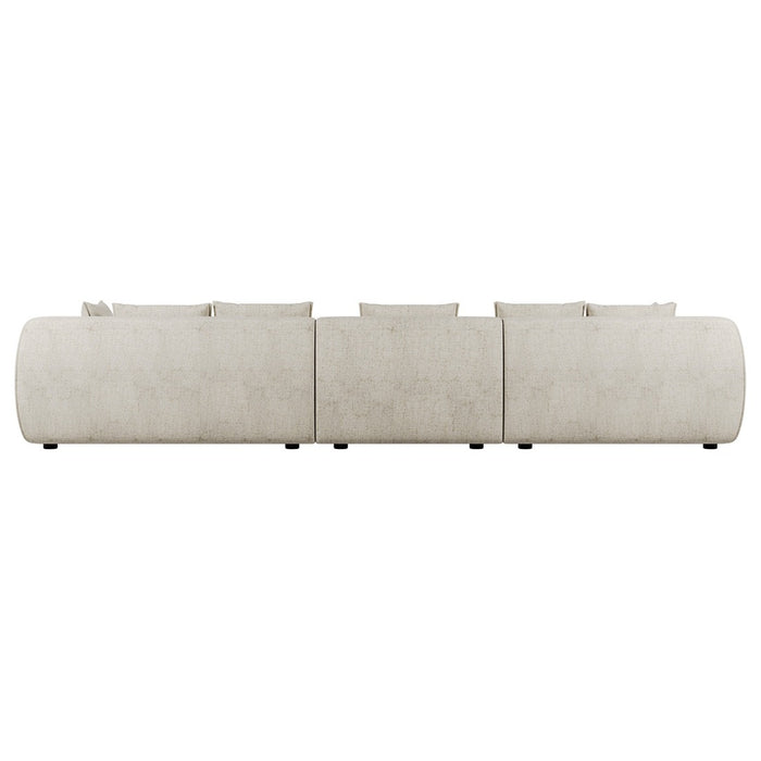 Hugo Byron 4-Seater Left Chaise Sofa with Arms - Nougat Speckle