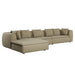 Hugo Byron 4-Seater Left Chaise Sofa with Arms - Staunch Camouflage