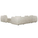 Hugo Byron 5-Seater L Shape Sofa with Ottoman - Nougat Speckle