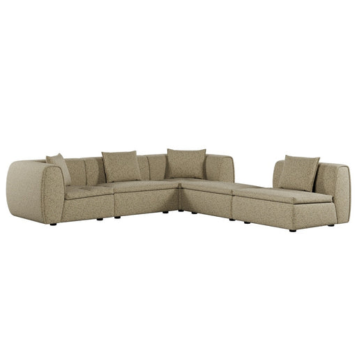 Hugo Byron 5-Seater L Shape Sofa with Ottoman - Staunch Camouflage