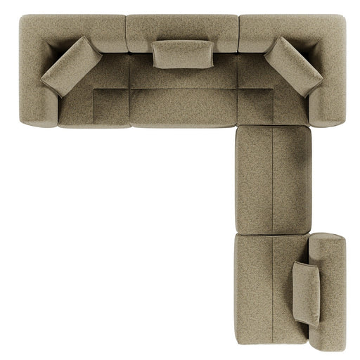 Hugo Byron 5-Seater L Shape Sofa with Ottoman - Staunch Camouflage