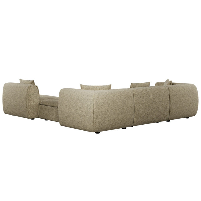 Hugo Byron 5-Seater L Shape Sofa with Ottoman - Staunch Camouflage
