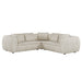 Hugo Byron 5-Seater L Shape Sofa with Arms - Nougat Speckle