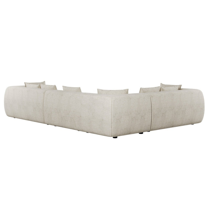 Hugo Byron 6-Seater Left L Shape Sofa with Arms - Nougat Speckle