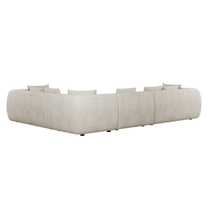 Hugo Byron 6-Seater Right L Shape Sofa with Arms - Nougat Speckle