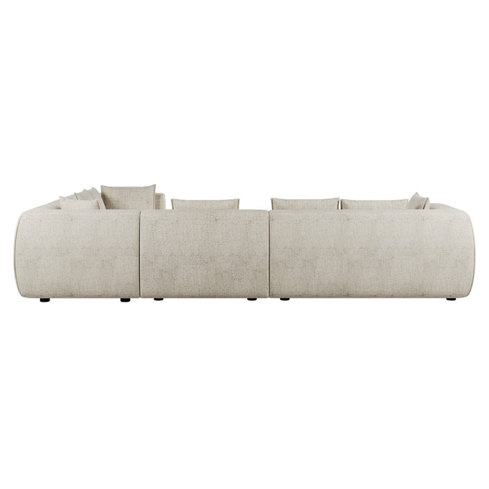 Hugo Byron 6-Seater Right L Shape Sofa with Arms - Nougat Speckle