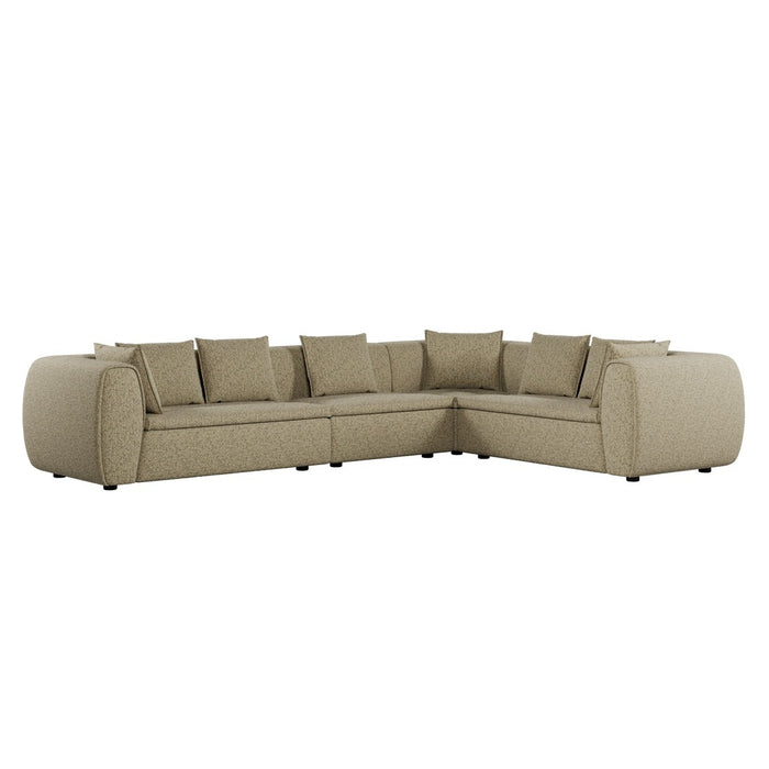 Hugo Byron 6-Seater Right L Shape Sofa with Arms - Staunch Camouflage