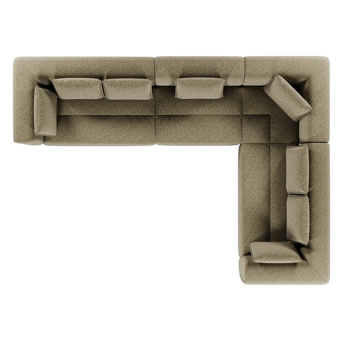 Hugo Byron 6-Seater Right L Shape Sofa with Arms - Staunch Camouflage