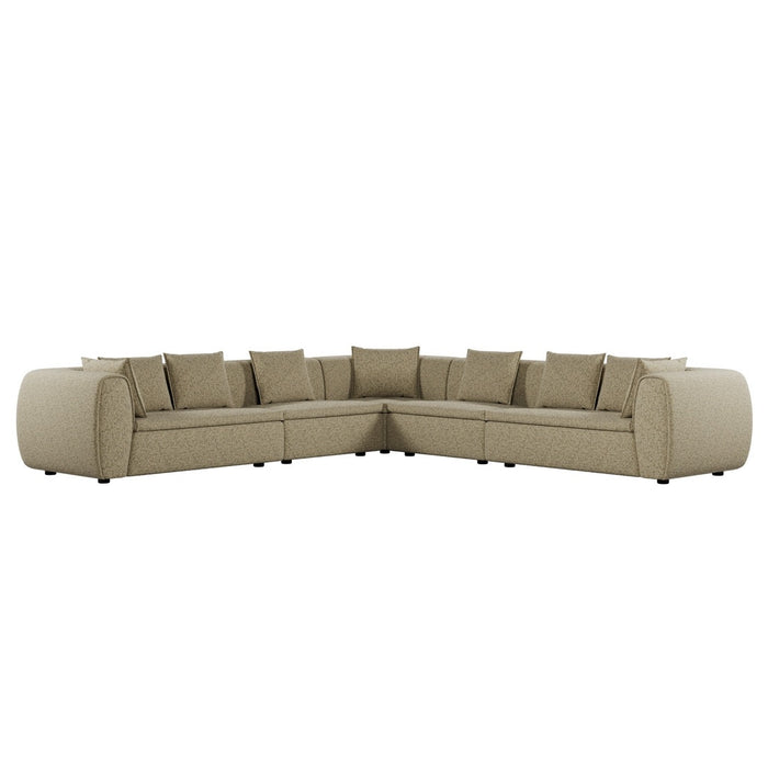 Hugo Byron 7-Seater L Shape Sofa with Arms - Staunch Camouflage