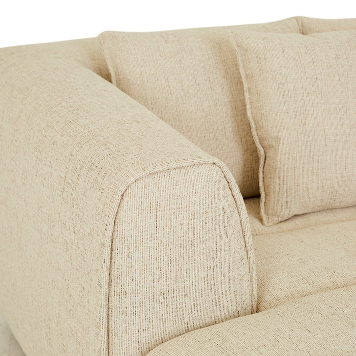 Hugo Byron 5-Seater L Shape Sofa - Nougat Speckle