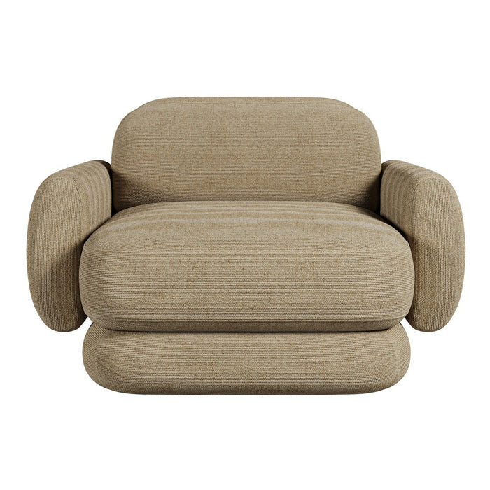 Juno Mello 1-Seater Sofa with Arms - Amber Weave / Oat Milk