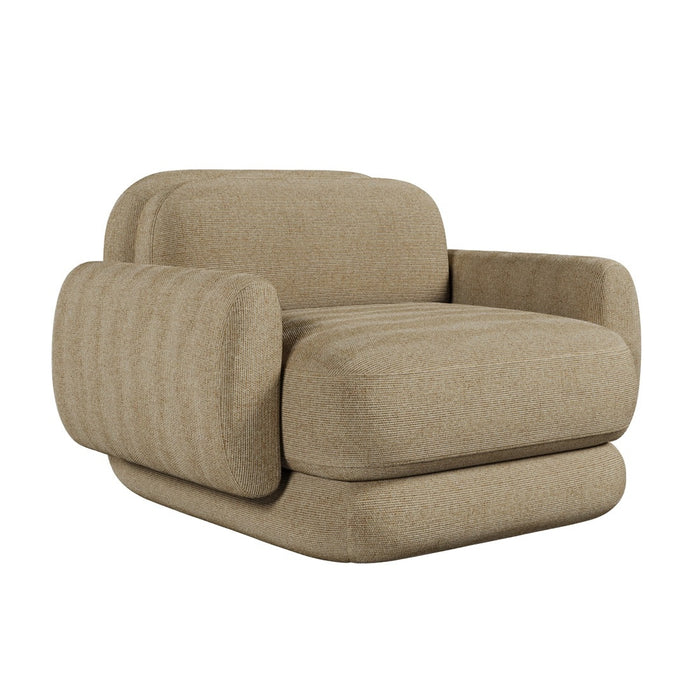 Juno Mello 1-Seater Sofa with Arms - Amber Weave / Oat Milk