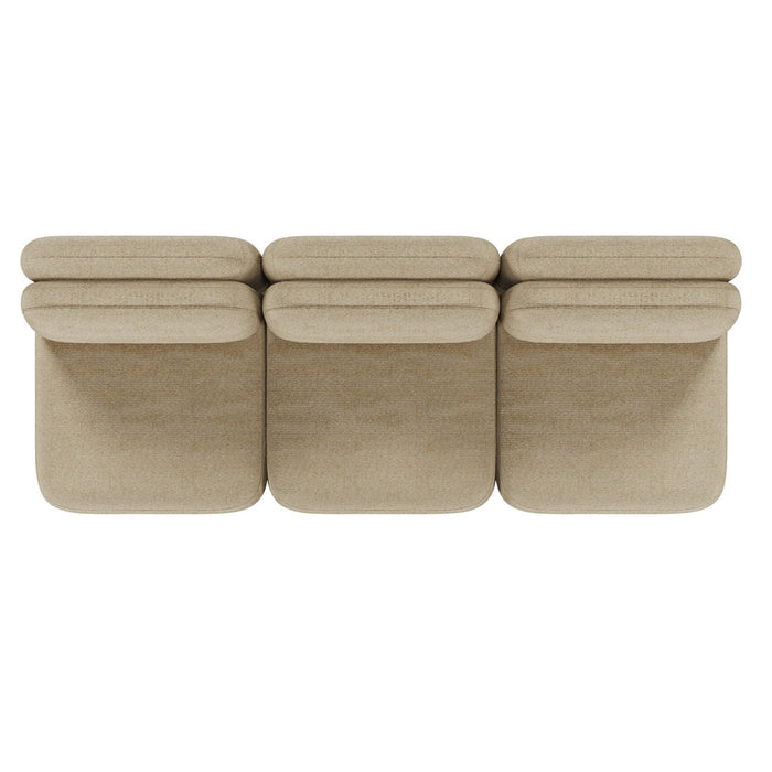 Juno Mello 3-Seater Armless Sofa - Amber Weave / Oat Milk