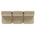 Juno Mello 3-Seater Armless Sofa - Amber Weave / Oat Milk