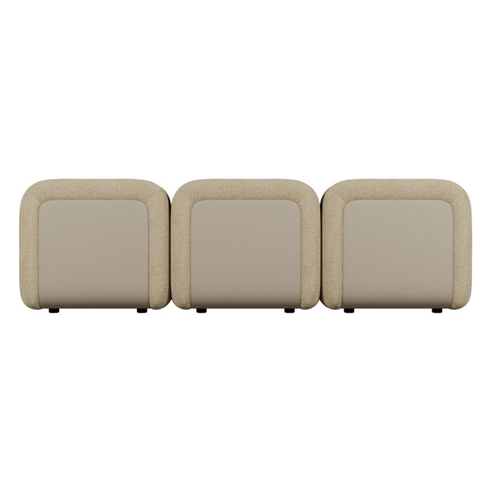 Juno Mello 3-Seater Armless Sofa - Amber Weave / Oat Milk