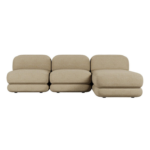 Juno Mello 3-Seater Reversible Chaise Sofa - Amber Weave / Oat Milk