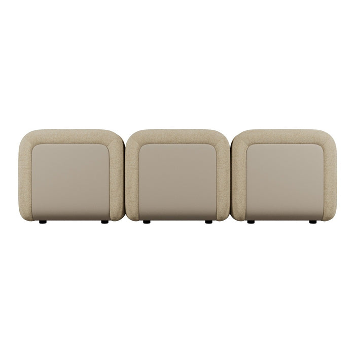 Juno Mello 3-Seater Reversible Chaise Sofa - Amber Weave / Oat Milk