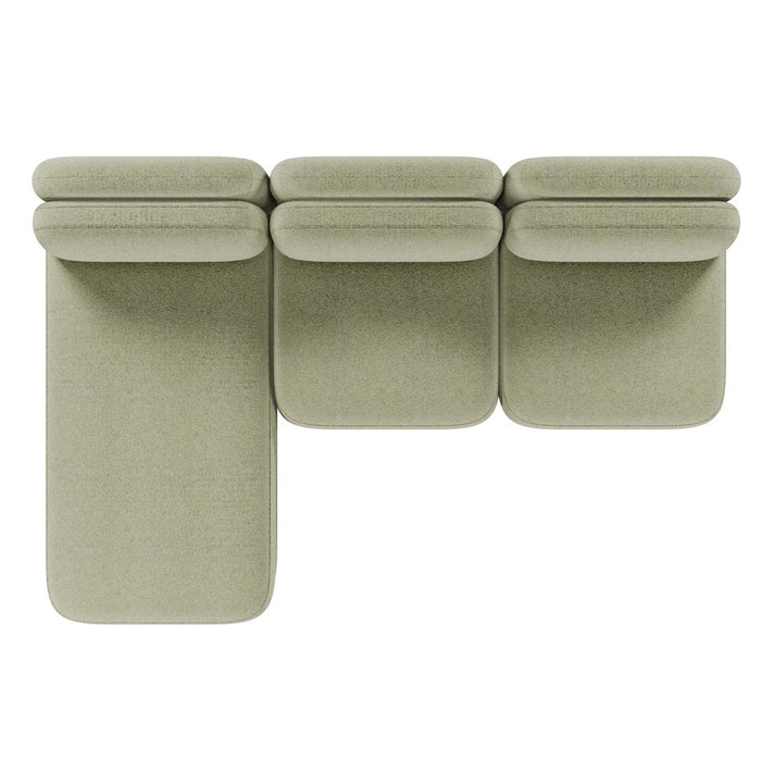 Juno Mello 3-Seater Reversible Chaise Sofa - Noyack Thyme / Clover