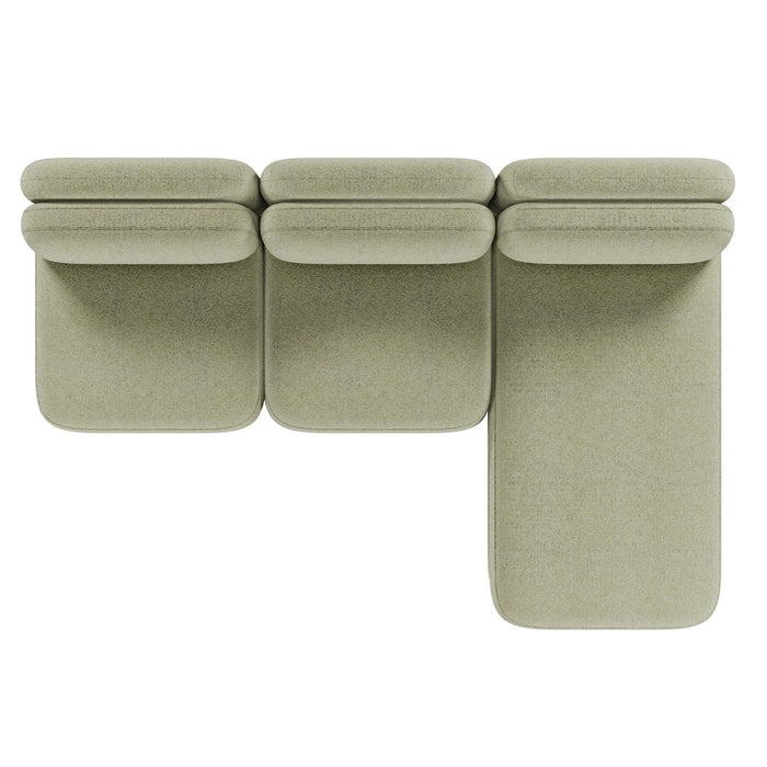 Juno Mello 3-Seater Reversible Chaise Sofa - Noyack Thyme / Clover