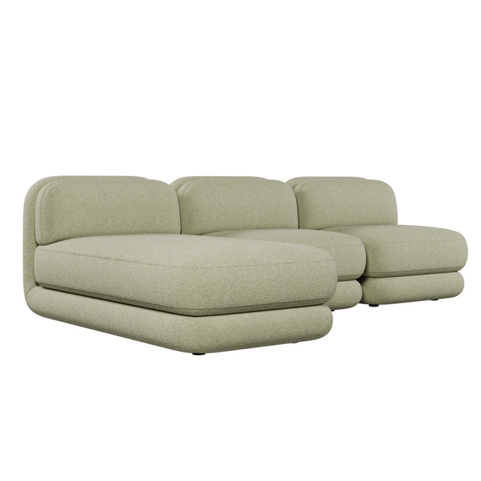 Juno Mello 3-Seater Reversible Chaise Sofa - Noyack Thyme / Clover