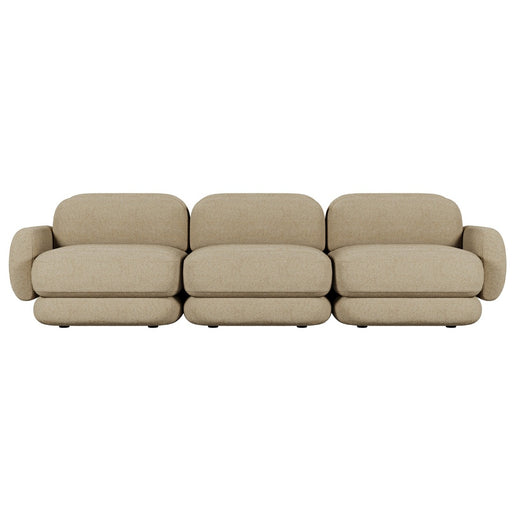 Juno Mello 3-Seater Sofa with Arms - Amber Weave / Oat Milk