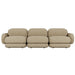 Juno Mello 3-Seater Sofa with Arms - Amber Weave / Oat Milk