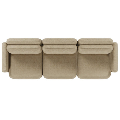 Juno Mello 3-Seater Sofa with Arms - Amber Weave / Oat Milk