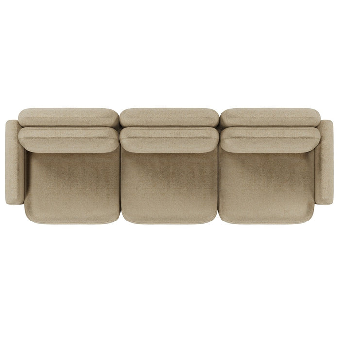 Juno Mello 3-Seater Sofa with Arms - Amber Weave / Oat Milk