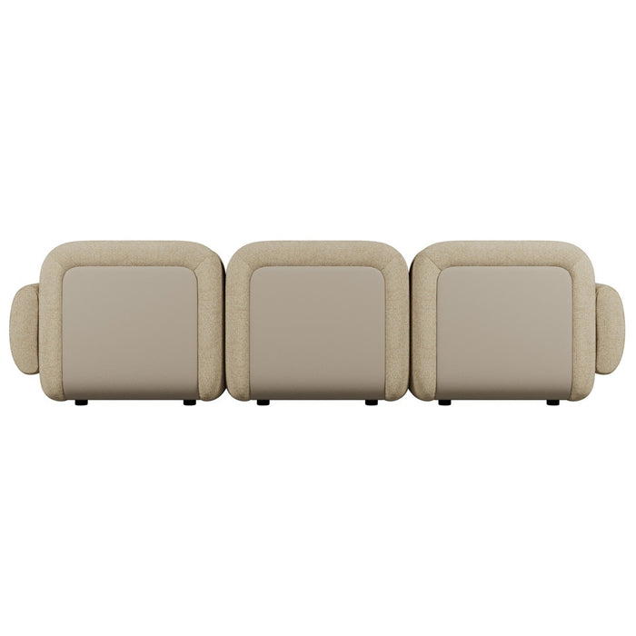 Juno Mello 3-Seater Sofa with Arms - Amber Weave / Oat Milk