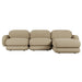 Juno Mello 3-Seater Reversible Chaise Sofa with Arms - Amber Weave / Oat Milk