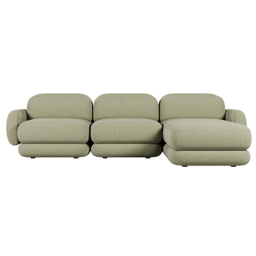 Juno Mello 3-Seater Reversible Chaise Sofa with Arms - Noyack Thyme / Clover