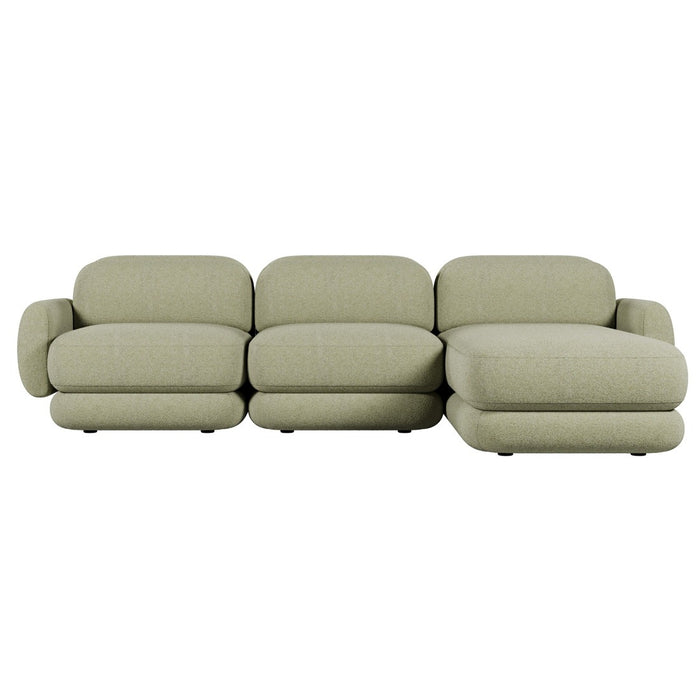Juno Mello 3-Seater Reversible Chaise Sofa with Arms - Noyack Thyme / Clover