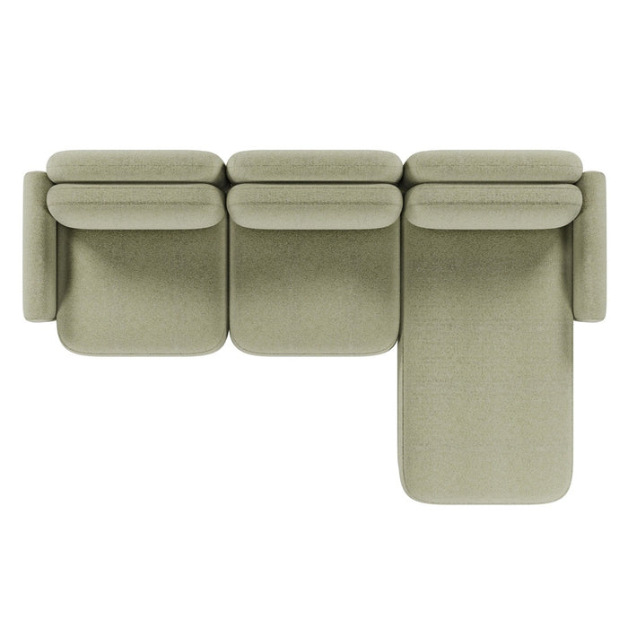 Juno Mello 3-Seater Reversible Chaise Sofa with Arms - Noyack Thyme / Clover