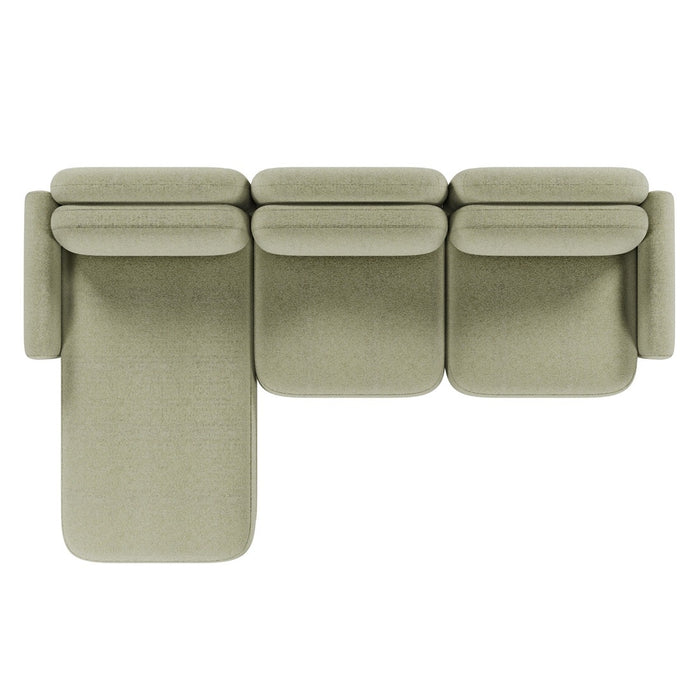 Juno Mello 3-Seater Reversible Chaise Sofa with Arms - Noyack Thyme / Clover