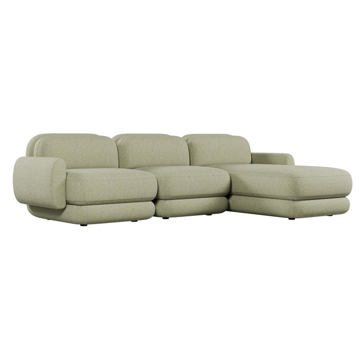 Juno Mello 3-Seater Reversible Chaise Sofa with Arms - Noyack Thyme / Clover