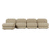 Juno Mello 4-Seater Reversible Chaise Sofa - Amber Weave / Oat Milk