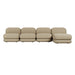 Juno Mello 4-Seater Reversible Chaise Sofa - Amber Weave / Oat Milk
