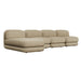 Juno Mello 4-Seater Reversible Chaise Sofa - Amber Weave / Oat Milk