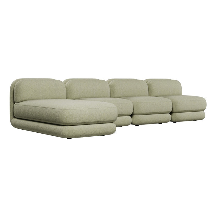 Juno Mello 4-Seater Reversible Chaise Sofa - Noyack Thyme / Clover
