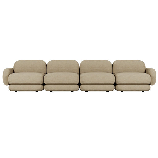 Juno Mello 4-Seater Sofa with Arms - Amber Weave / Oat Milk
