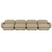 Juno Mello 4-Seater Sofa with Arms - Amber Weave / Oat Milk